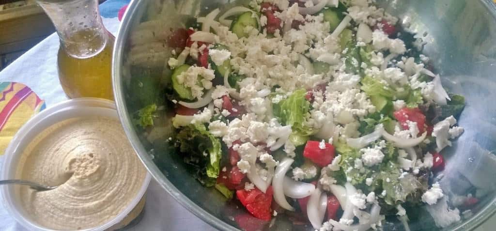 This Greek salad is refreshing and filling.
