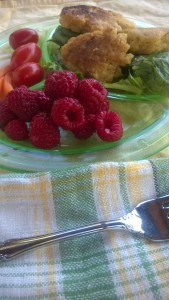 Serve your carrot koftas over greens and serve with the last of the fall raspberries.