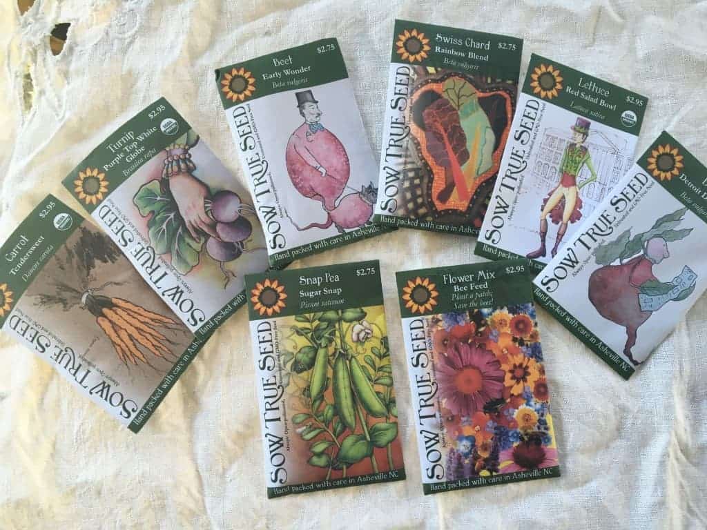 I love the new packet design of these seeds which feature different artist's designs!