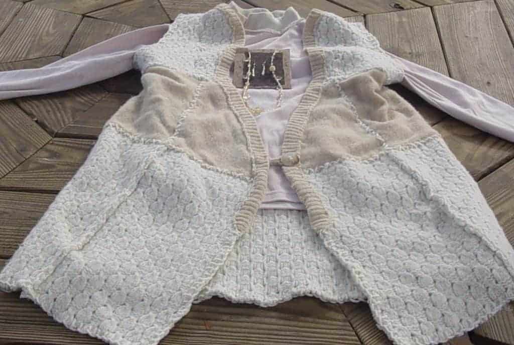 Sweater made from recyled ones