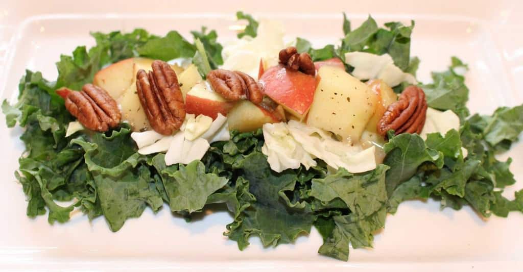 Fall Salad with Cabbage, Kale and Apples